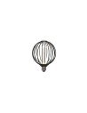 Searchlight® I Декоративна крушка Globe - черен метал (4.5W, 4000K) I 1 x E27 - 46004BK