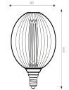 Searchlight® I Декоративна крушка Globe - черен метал (4.5W, 4000K) I 1 x E27 - 46004BK - 4
