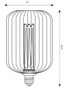 Searchlight® I Декоративна крушка - черен метал (4.5W, 4000K) I 1 x E27 - 46005BK - 4