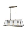 Searchlight® I Пендел Voyager - Античен месинг, метал и стъкло I 3 x E27 - 4613-3AB - 2