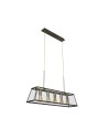 Searchlight® I Пендел Voyager - Античен месинг, метал и стъкло I 5 x E27 - 4614-5AB - 2