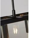 Searchlight® I Пендел Voyager - черен метал и стъкло I 5 x E27 - 4614-5BK - 3