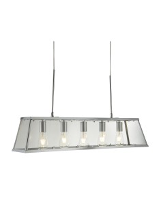 Searchlight® I Пендел Voyager - хромиран метал и стъкло I 5 x E27 - 4614-5CC - Цена | LEDs4economy