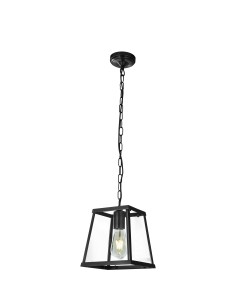 Searchlight® I Пендел Voyager - черен метал и стъкло I 1 x E27 - 4614BK - Цена | LEDs4economy