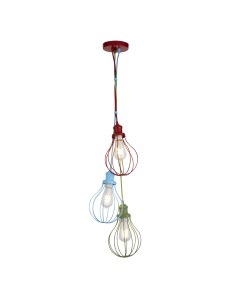 Searchlight® I Пендел Novelty - многоцветен метал I 1 x E27 - 4683-3 - Цена | LEDs4economy