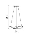 Searchlight® I Magic Пендел - сатенено сребрист метал I 1 x LED - 4841SS - 4
