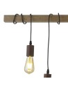 Searchlight® I Пендел Barn - черен метал и дърво I 6 x E27 - 4876-6BR - 3