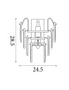 Searchlight® I Аплик Wagon Wheel, полиран месинг с матирано перо I 1 x E14 - 48910-1SB - 4