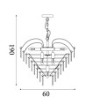 Searchlight® I Пендел Wagon Wheel, полиран месинг с матирано стъкло I 10 x E14 - 48970-10SB - 4