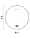 Searchlight® I LED Аплик Cher, черен метал I 1 x LED - 49323BK - 4