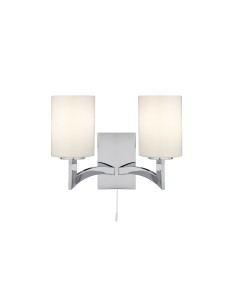 Searchlight® I Аплик Gina - хромирани и бели стъклени абажури I 2 x E27 - 4992-2CC - Цена | LEDs4economy