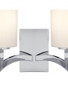 Searchlight® I Аплик Gina - хромирани и бели стъклени абажури I 2 x E27 - 4992-2CC - 2