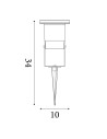 Searchlight® I Градинско колче Spikey - ръждивокафяв метал I 1 x GU10 - 5001RUS-LED - 4