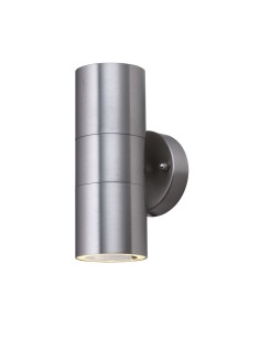 Searchlight® I Външен аплик Metro - неръждаема стомана, метал и стъкло I 2 x GU10 - 5008-2-LED - Цена | LEDs4economy