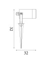 Searchlight® I Градинска лампа Спот Spikey - ABS и поликарбонат I 1 x GU10 - 5010GY - 4