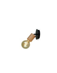Searchlight® I Spinny Спот - дърво и матово черен метал I 1 x E27 - 50211-1NA - Цена | LEDs4economy