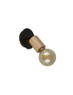 Searchlight® I Spinny Спот - дърво и матово черен метал I 1 x E27 - 50211-1NA - Цена | LEDs4economy 2