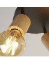 Searchlight® I Спот Spinny - дърво и матово черен метал I 3 x E27 - 50211-3NA - 3