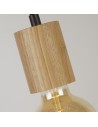 Searchlight® I Пендел Spinny - дърво и матово черен метал I 1 x E27 - 50212-1NA - 3