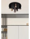 Searchlight® I Tubes плафон, черен метал, анодизиран бронз, месинг I 6 x GU10 - 50570-6BK - 5