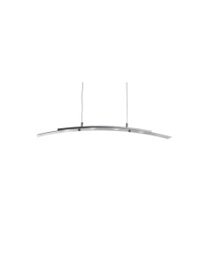 Searchlight® I Пендел Curve - сатенено сребрист метал и матирано стъкло I 4 x LED - 5064-4SS - Цена | LEDs4economy