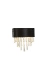 Searchlight® I Аплик Glamour - черно кадифе и прозрачен кристал I 2 x G9 - 50818-2BK