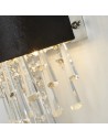 Searchlight® I Аплик Glamour - черно кадифе и прозрачен кристал I 2 x G9 - 50818-2BK - 3