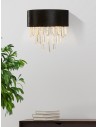 Searchlight® I Аплик Glamour - черно кадифе и прозрачен кристал I 2 x G9 - 50818-2BK - 5