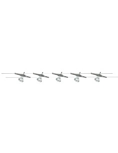 Searchlight® I Спот за шина Track & Spot LED - хромиран метал I 5 x GU5.3 - 5098-05-LED - Цена | LEDs4economy