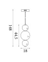 Searchlight® I Пендел Snowball - хромиран метал и опалово стъкло I 1 x LED - 51022-3CC - 4