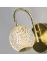 Searchlight® I Аплик Allure - сатениран месинг, метал и прозрачен акрил I 1 x LED - 51481SB - 3