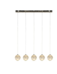Searchlight® I Пендел Allure - хромиран метал и прозрачен акрил I 5 x LED - 51485-5CC - Цена | LEDs4economy
