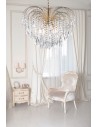 Searchlight® I Пендел Waterfall - злато и кристал I 5 x E14 - 5175-5 - 5