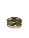 Searchlight® I Glasgow плафон - античен месинг и прозрачно стъкло I 2 x E27 - 5182AB