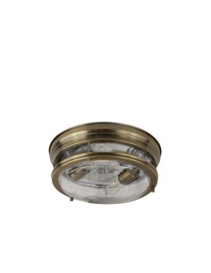 Searchlight® I Glasgow плафон - античен месинг и прозрачно стъкло I 2 x E27 - 5182AB - Цена | LEDs4economy 2