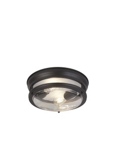 Searchlight® I Glasgow плафон - черен метал и прозрачно стъкло I 2 x E27 - 5182BK - Цена | LEDs4economy