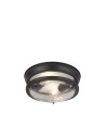 Searchlight® I Glasgow плафон - черен метал и прозрачно стъкло I 2 x E27 - 5182BK