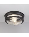 Searchlight® I Glasgow плафон - черен метал и прозрачно стъкло I 2 x E27 - 5182BK - 5