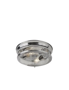 Searchlight® I Glasgow плафон - хромиран метал и прозрачно стъкло I 2 x E27 - 5182CC - Цена | LEDs4economy