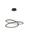 Searchlight® I Пендел Swirl II - пясъчно черен метал и опал I 1 x LED - 51871-1BK