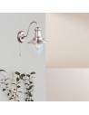 Searchlight® I Аплик Fisherman II - сатенено сребристо и прозрачно стъкло с назъбени частици I 1 x E27 - 5331-1SS - 5
