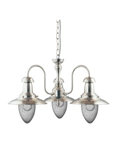 Searchlight® I Пендел Fisherman II - сатенено сребро и прозрачно стъкло със семена I 3 x E27 - 5333-3SS - Цена | LEDs4economy 2