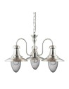 Searchlight® I Пендел Fisherman II - сатенено сребро и прозрачно стъкло със семена I 3 x E27 - 5333-3SS - 2