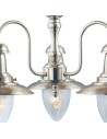 Searchlight® I Пендел Fisherman II - сатенено сребро и прозрачно стъкло със семена I 3 x E27 - 5333-3SS - 3