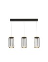 Searchlight® I Пендел Circolo Cage Bar - черен метал и бял силикон I 1 x LED - 54212-3BK