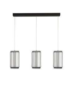 Searchlight® I Пендел Circolo Cage Bar - черен метал и бял силикон I 1 x LED - 54212-3BK - Цена | LEDs4economy 2