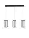 Searchlight® I Пендел Circolo Cage Bar - черен метал и бял силикон I 1 x LED - 54212-3BK - 2