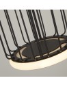 Searchlight® I Пендел Circolo Cage Bar - черен метал и бял силикон I 1 x LED - 54212-3BK - 3