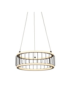 Searchlight® I Пендел Circolo Cage - черен метал и бял силикон I 1 x LED - 54213-1BK - Цена | LEDs4economy
