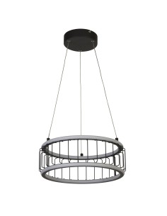 Searchlight® I Пендел Circolo Cage - черен метал и бял силикон I 1 x LED - 54213-1BK - Цена | LEDs4economy 2